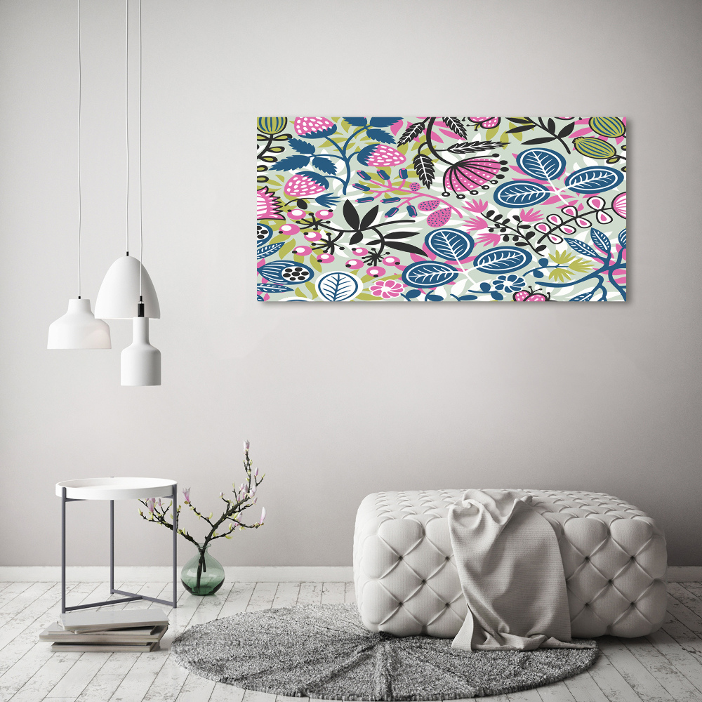 Tableau imprimé sur toile Fleurs d'ornement