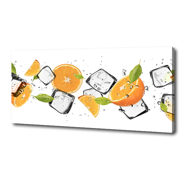 Tableau mural sur toile Oranges avec glace