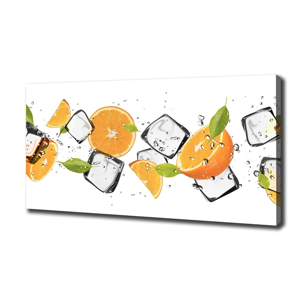 Tableau mural sur toile Oranges avec glace