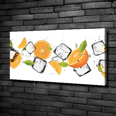 Tableau mural sur toile Oranges avec glace