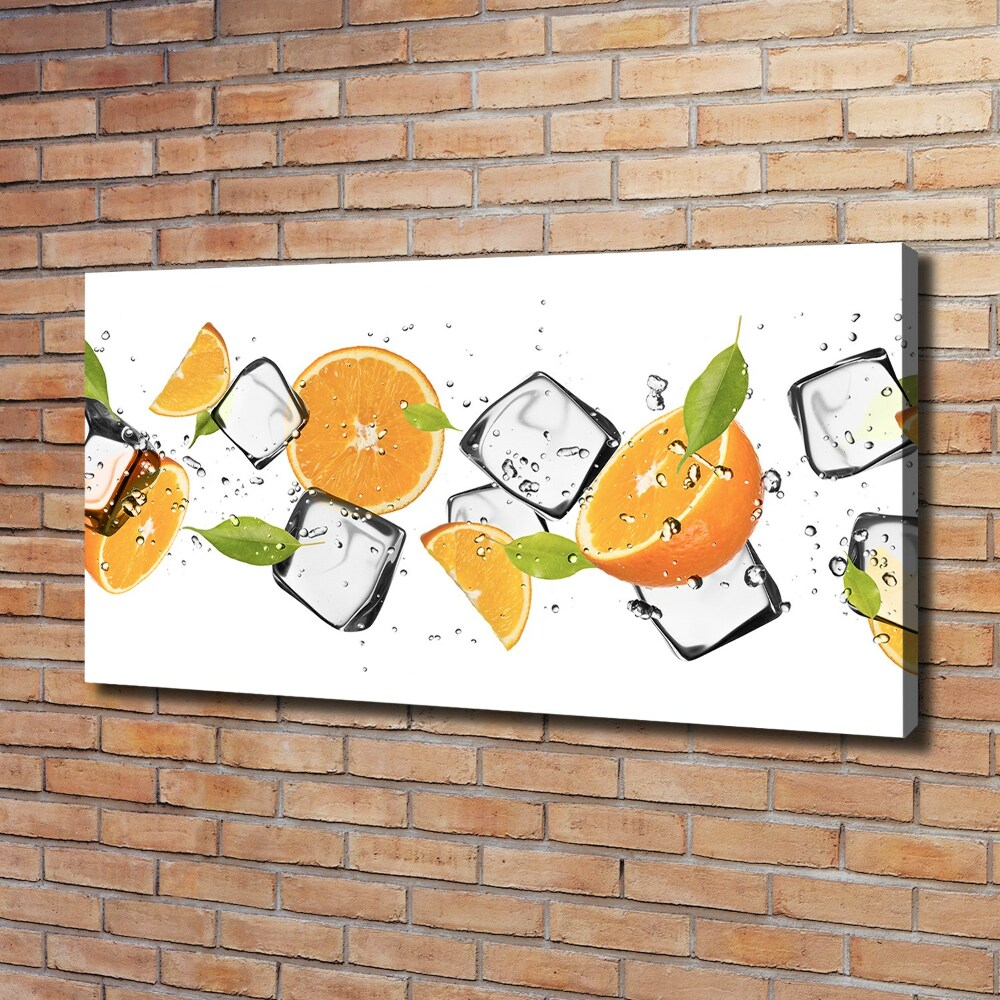 Tableau mural sur toile Oranges avec glace