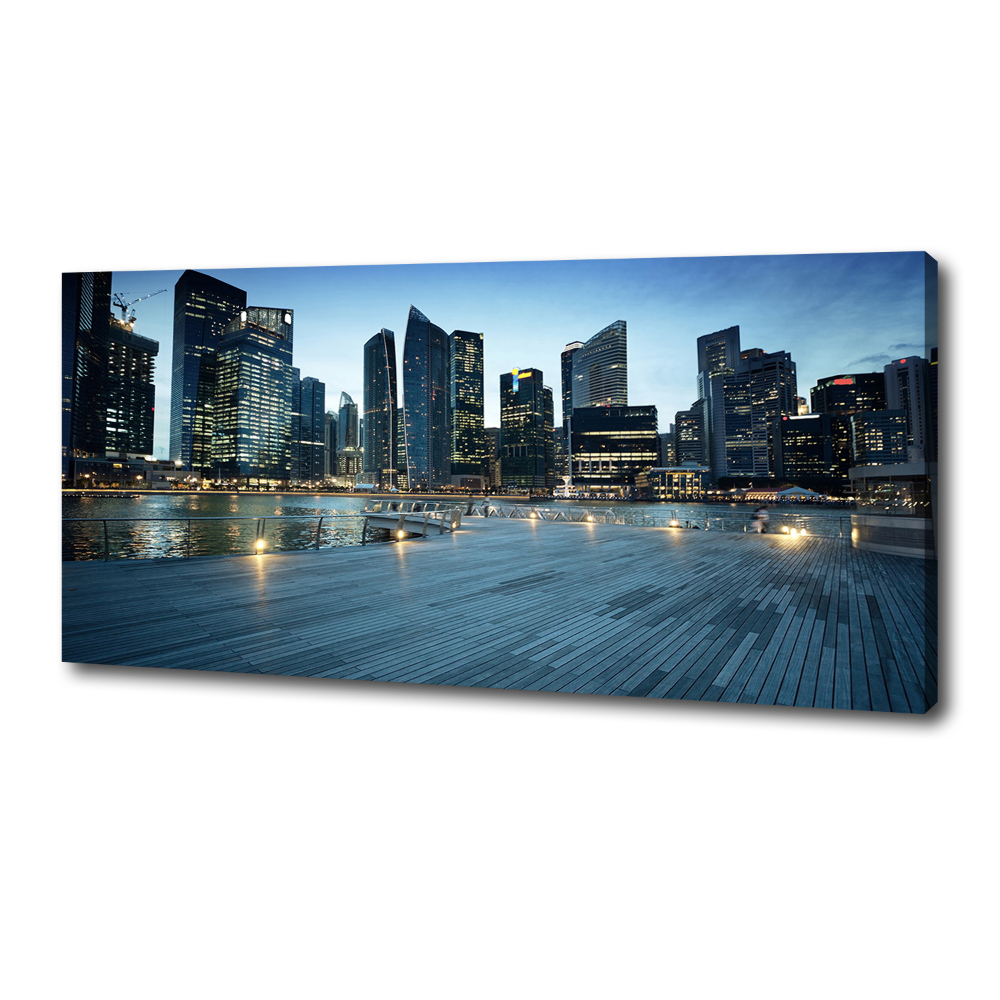 Tableau photo sur toile Singapour de nuit