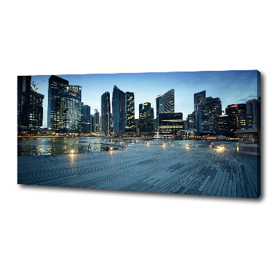 Tableau photo sur toile Singapour de nuit