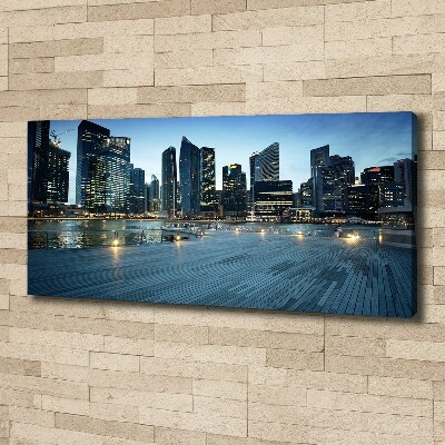 Tableau photo sur toile Singapour de nuit