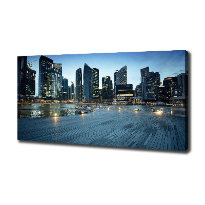 Tableau photo sur toile Singapour de nuit