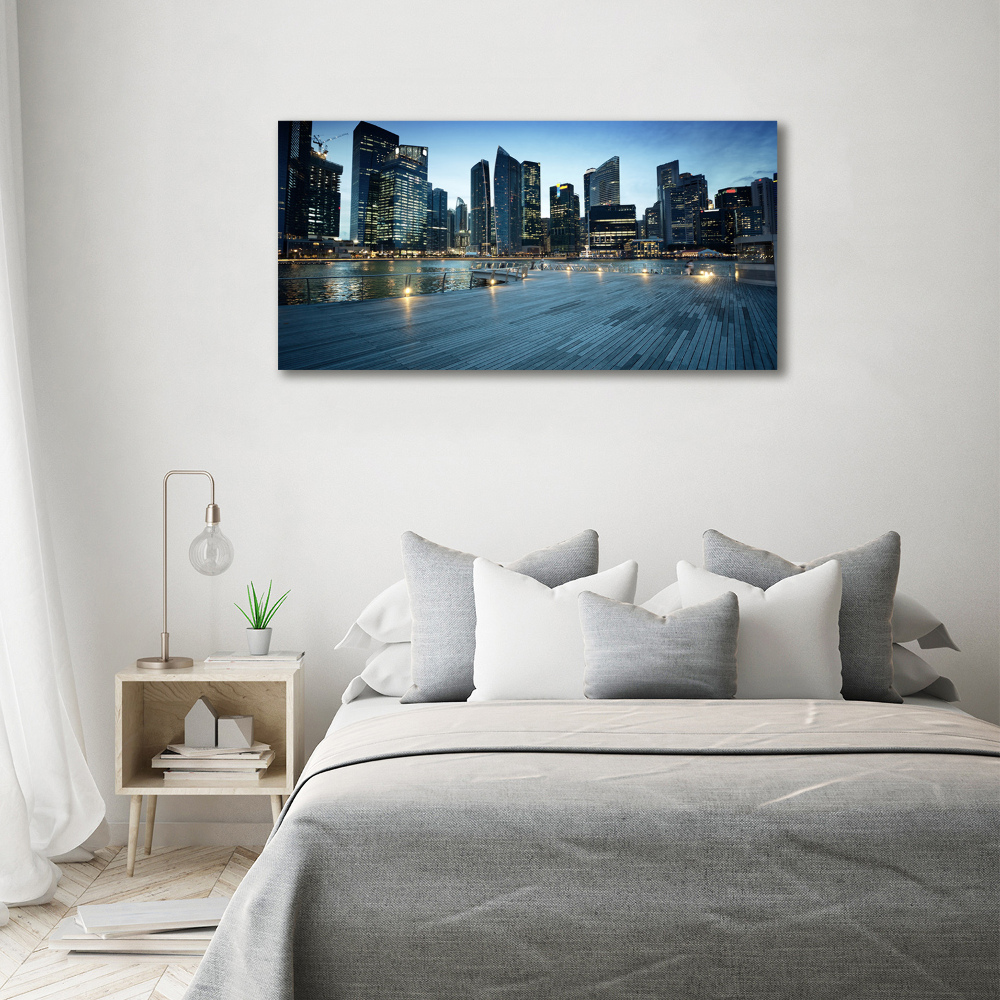 Tableau photo sur toile Singapour de nuit