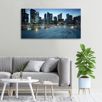 Tableau photo sur toile Singapour de nuit