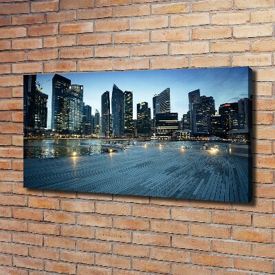 Tableau photo sur toile Singapour de nuit