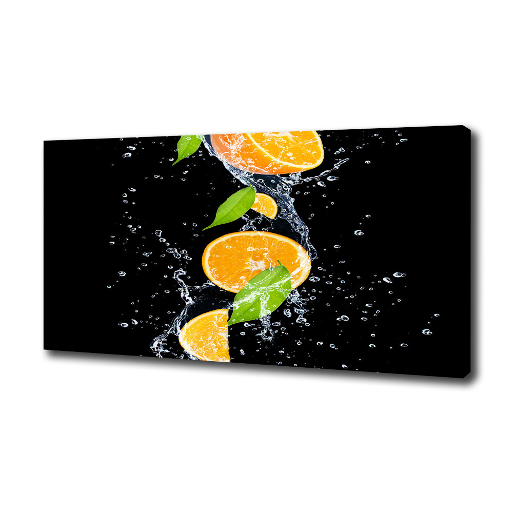 Tableau sur toile Oranges et eau