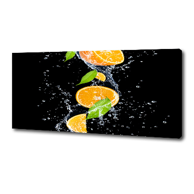 Tableau sur toile Oranges et eau