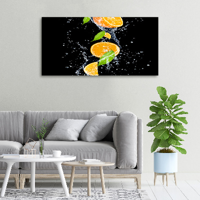 Tableau sur toile Oranges et eau