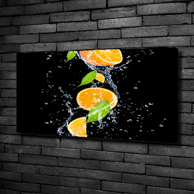 Tableau sur toile Oranges et eau