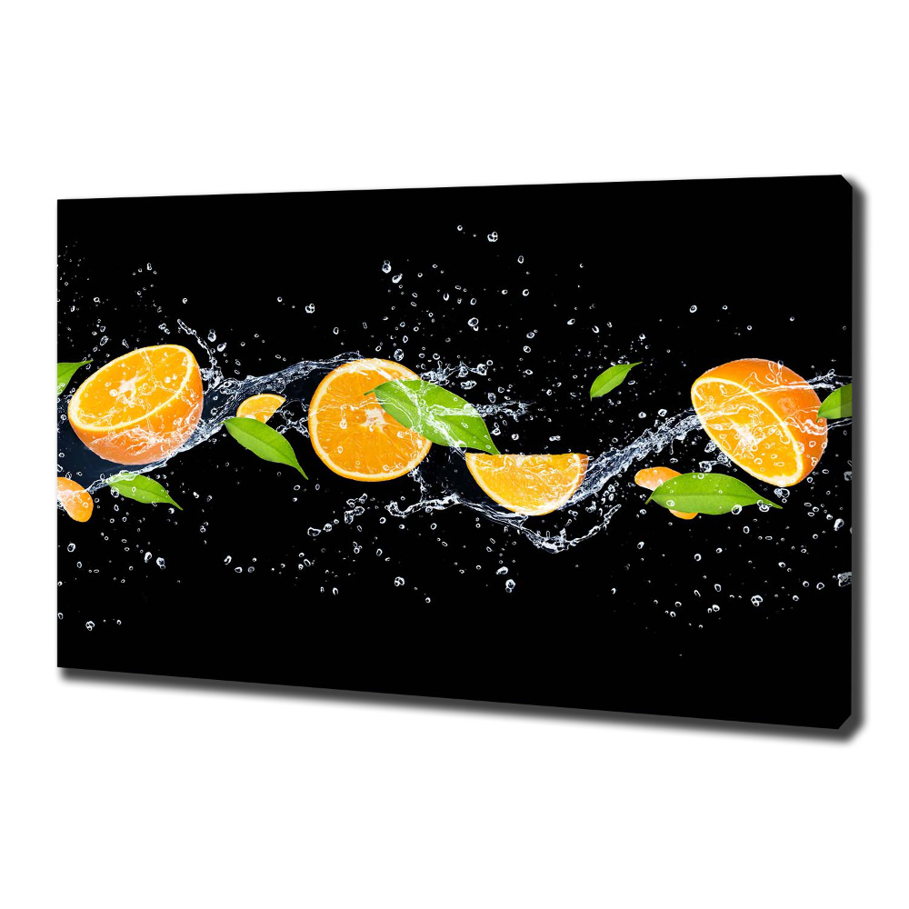 Tableau sur toile Oranges et eau