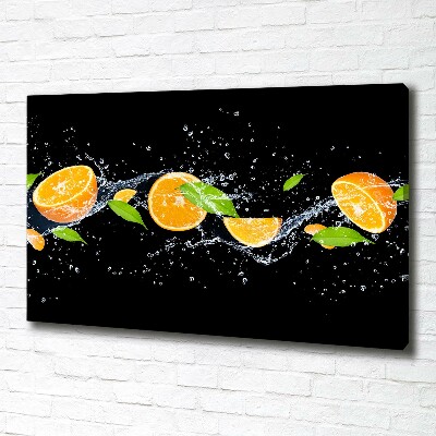 Tableau sur toile Oranges et eau