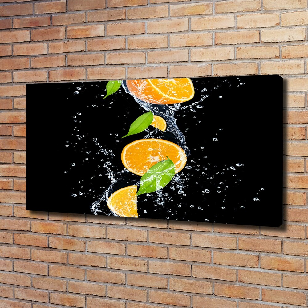 Tableau sur toile Oranges et eau