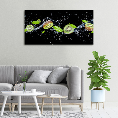 Tableau imprimé sur toile Kiwis et eau