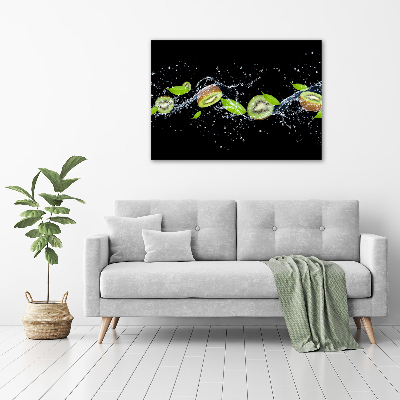 Tableau imprimé sur toile Kiwis et eau