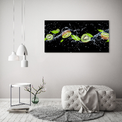 Tableau imprimé sur toile Kiwis et eau