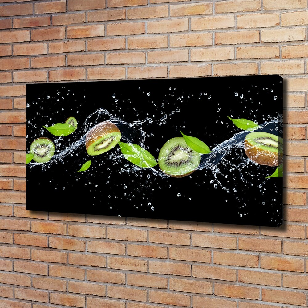 Tableau imprimé sur toile Kiwis et eau