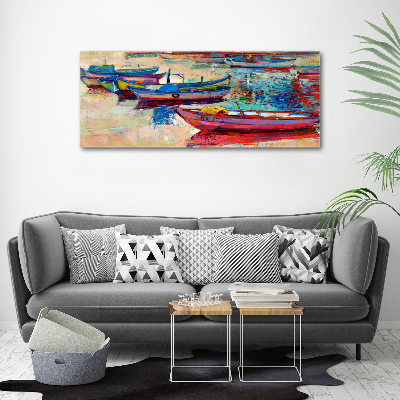 Tableau imprimé sur toile Bateaux colorés