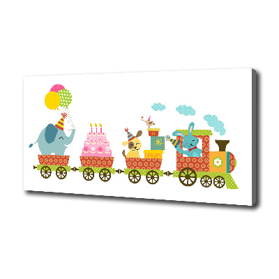 Tableau sur toile Train joyeux