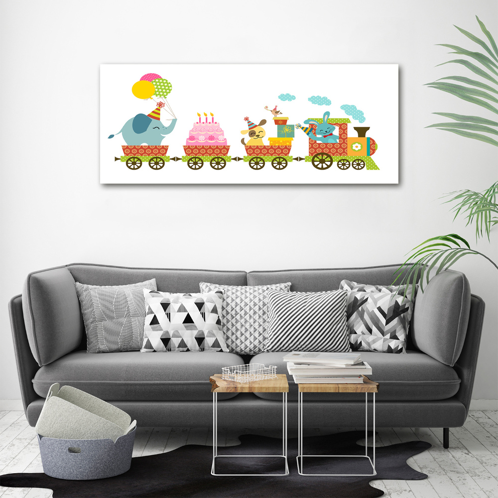 Tableau sur toile Train joyeux