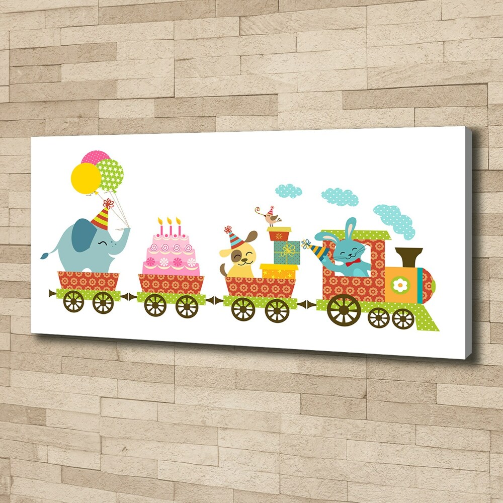 Tableau sur toile Train joyeux