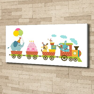 Tableau sur toile Train joyeux