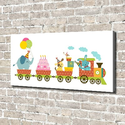 Tableau sur toile Train joyeux