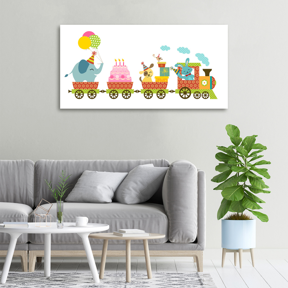 Tableau sur toile Train joyeux