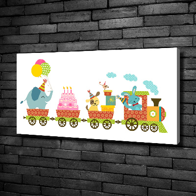 Tableau sur toile Train joyeux