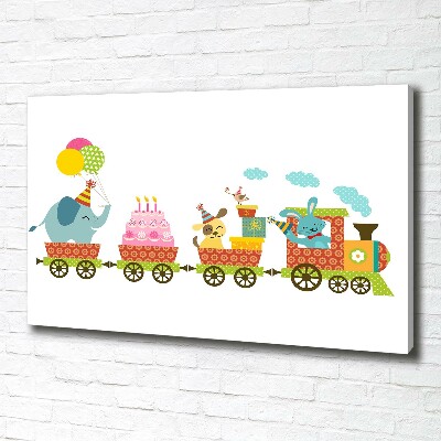 Tableau sur toile Train joyeux