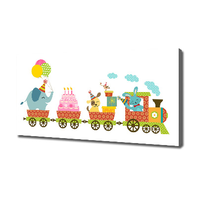 Tableau sur toile Train joyeux