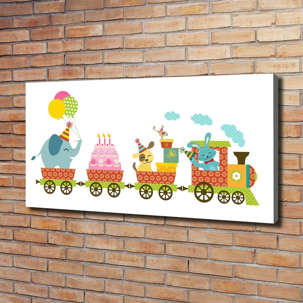 Tableau sur toile Train joyeux