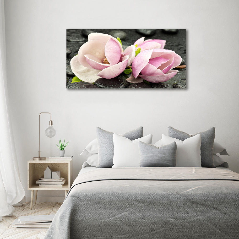 Tableau toile imprimée Magnolia pierre zen