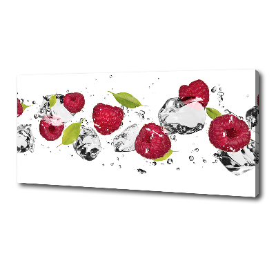 Tableau photo sur toile Framboise et eau