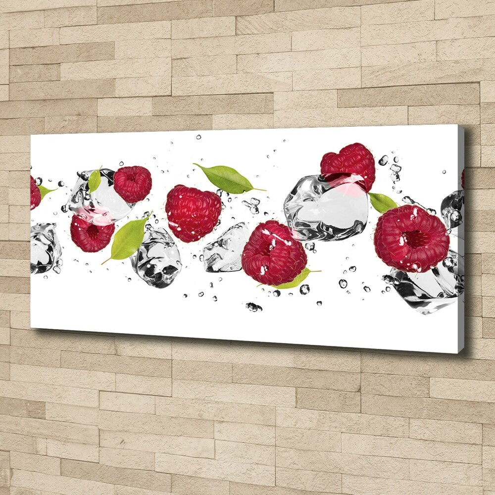 Tableau photo sur toile Framboise et eau