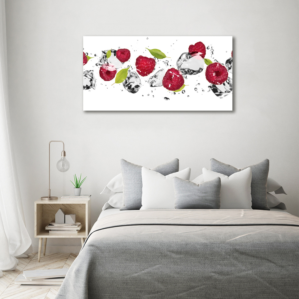 Tableau photo sur toile Framboise et eau