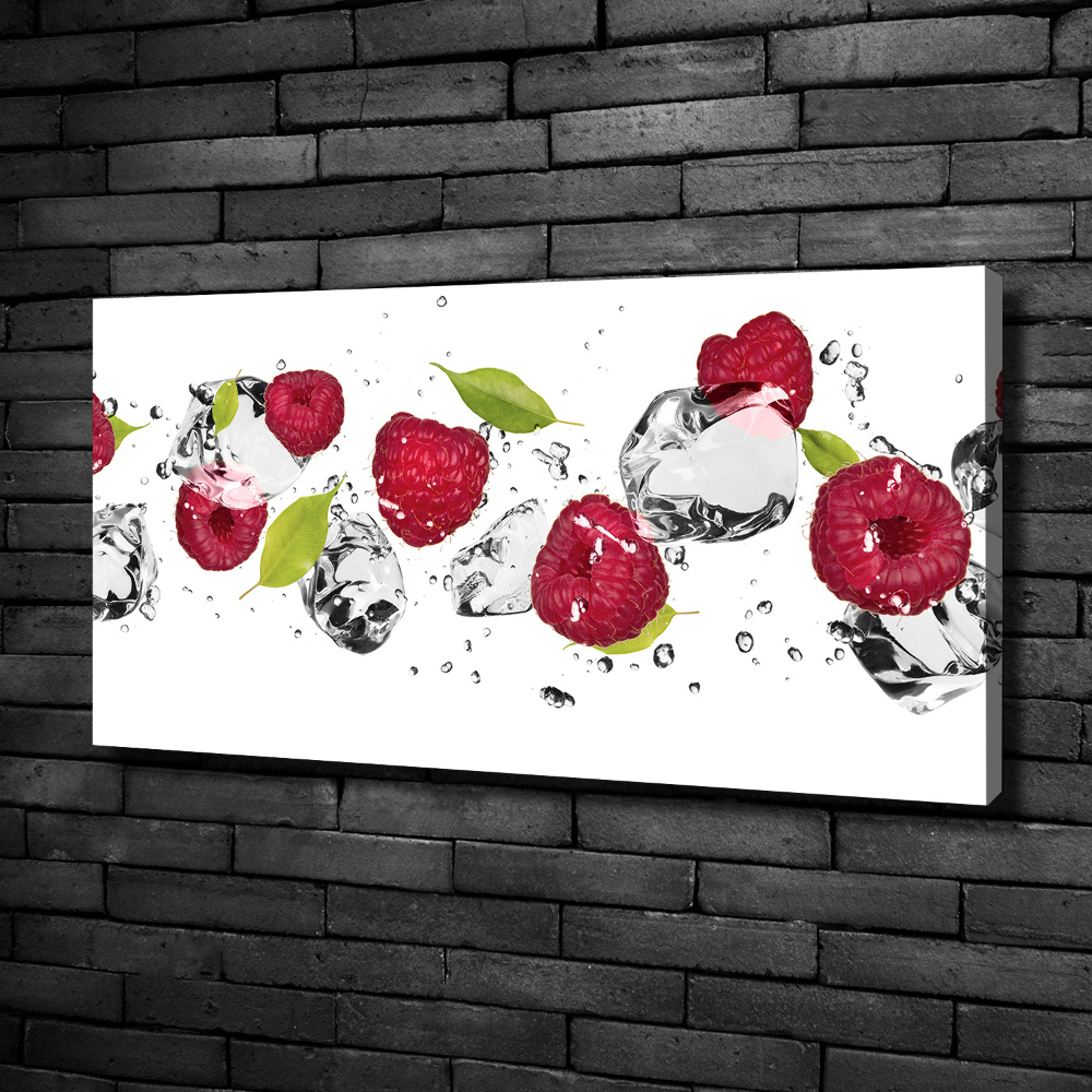 Tableau photo sur toile Framboise et eau