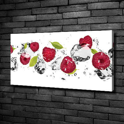 Tableau photo sur toile Framboise et eau