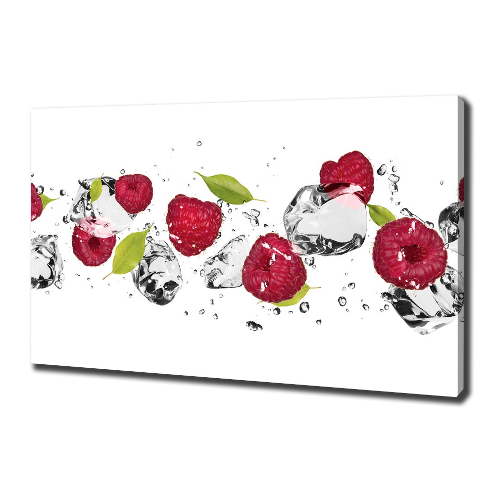 Tableau photo sur toile Framboise et eau