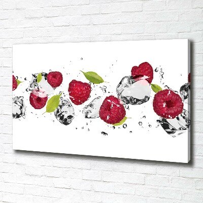 Tableau photo sur toile Framboise et eau