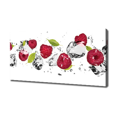 Tableau photo sur toile Framboise et eau