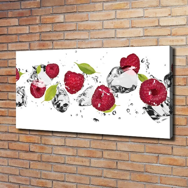 Tableau photo sur toile Framboise et eau