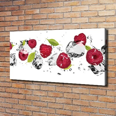 Tableau photo sur toile Framboise et eau