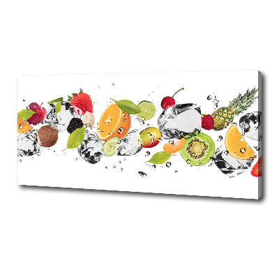 Tableau toile imprimée Fruits et eau