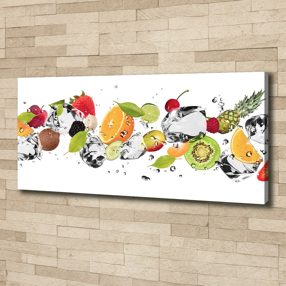 Tableau toile imprimée Fruits et eau