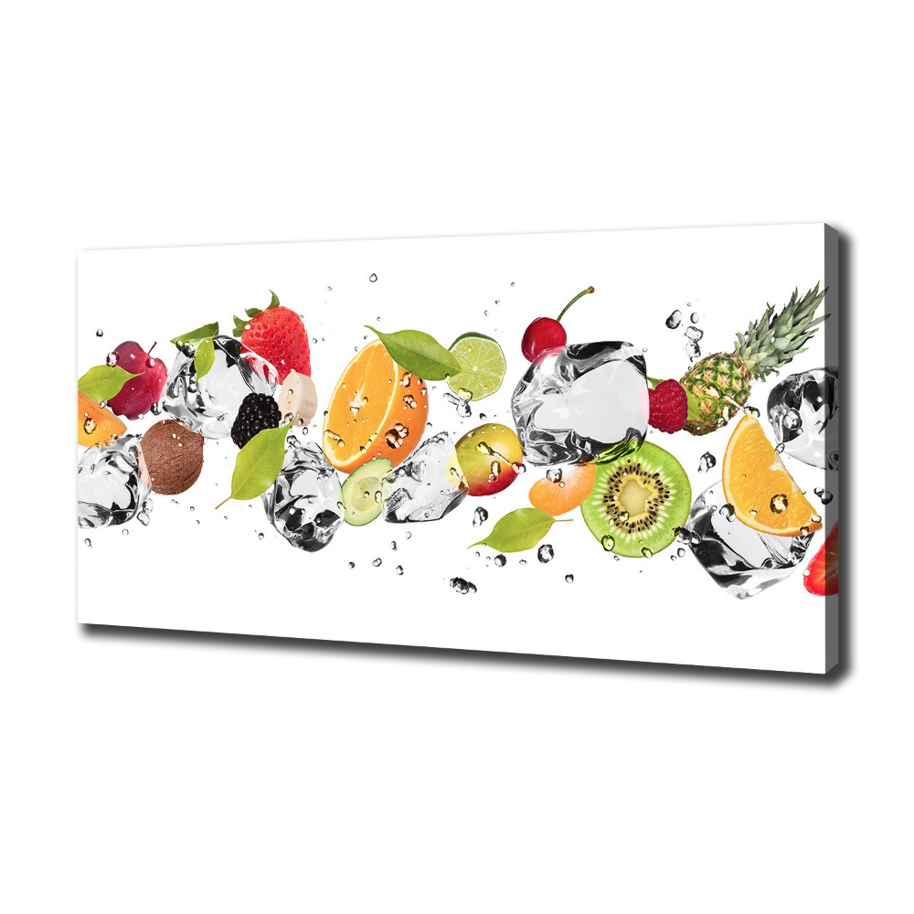 Tableau toile imprimée Fruits et eau