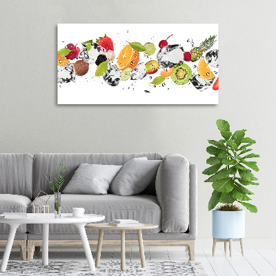 Tableau toile imprimée Fruits et eau