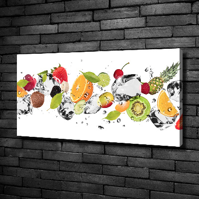 Tableau toile imprimée Fruits et eau